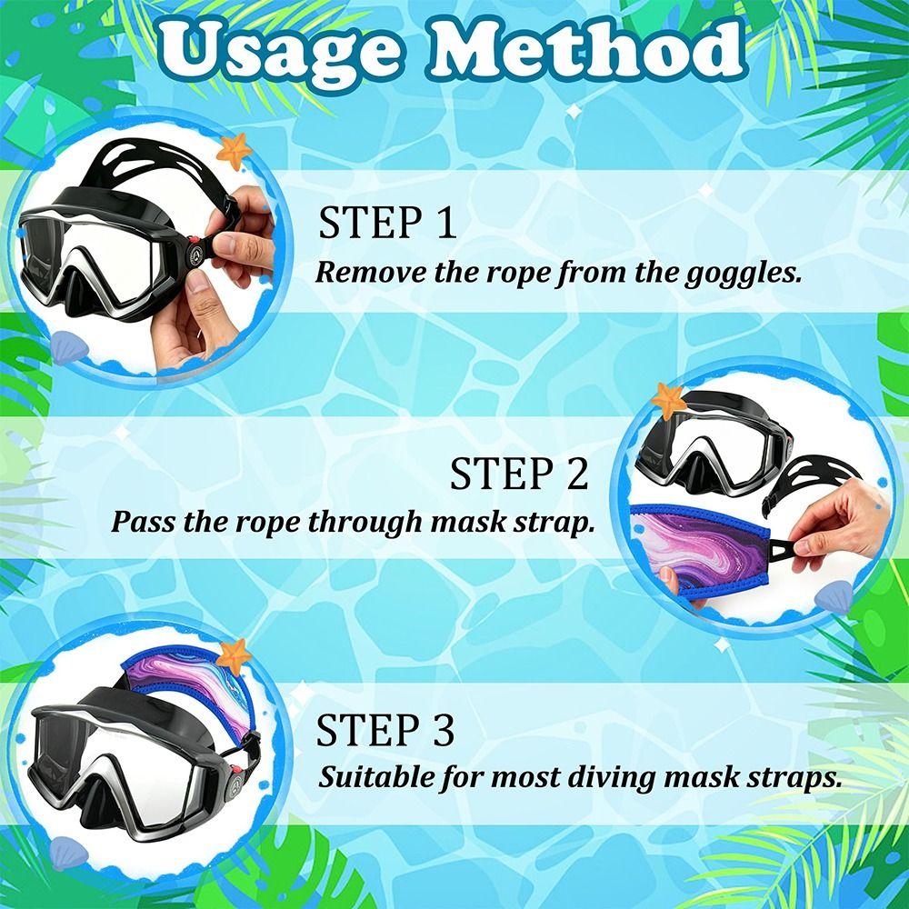 Waterproof Diving Mask Strap Anti-Slip Snorkel Mask Strap Cover Hair Protector Wrap Water Sports