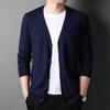 FiveFive Cardigan Sweater Men Coat V-Neck Casual Autumn Clothing Solid Knitwear Tops Single-Breasted Long Sleeve Outwear