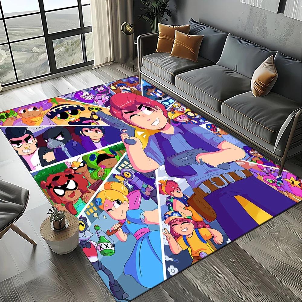 2025 New Style Brawlls Game Cartoon Game Carpet Rug for Living Room Bedroom Home Sofa Decoration,Kids Non-slip Floor Mat