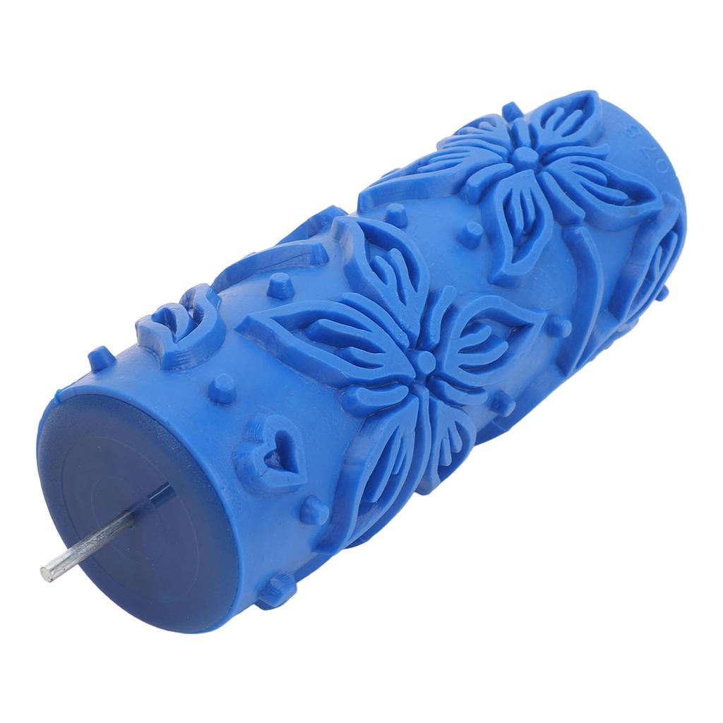 15cm Patterned Paint Roller Reusable Texture Rubber Roller Decorative Art Rubber Roller for Wall Office Chairs Old