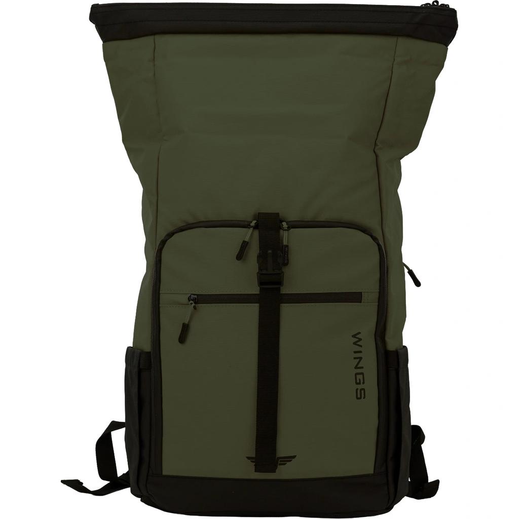 Wings Roll-Up Travel Backpack 29L Rook Dark Green