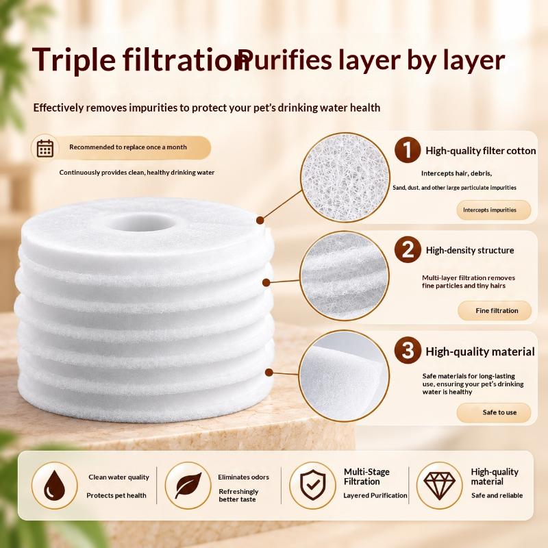 1/6/12 Stück Ersatzfilter für Katzen- und Hundetrinkbrunnen Aktivkohle Ersetzbare Filter Brunnen Spender Futterspender