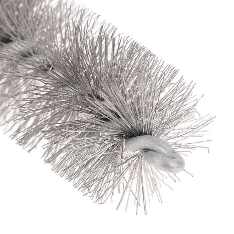 6 Pcs Stainless Steel Pipe Cleaning Brush Set 1/4" Hexagonal Bar Twisted Wire Hole Brush Cleaning Brush Bristle Wire Brush Hole