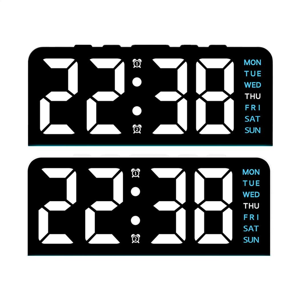 Digital LED Alarm Clock Desktop Table Clock Night Light with Time Temperature Display Backlight Snooze Clock Modern Decor