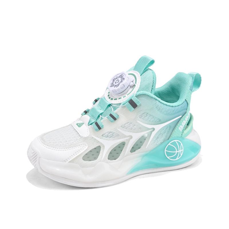 Classmates Boys Summer Single Mesh Breathable Soft Bottom Older Children Rotating Buckle Hollow Frame Shoes Children's Physical Education Sneakers