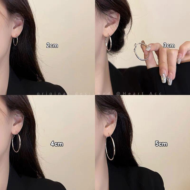 2023 Женские Высококлассные Серебряные Преувеличенные Серьги-Кольца - Нишевый Стиль
