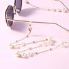 Eyeglass Holder for Glasses Metal Eyewear Chains Pearls Reading Glasses Lanyard Leaves Glasses Necklace Pearls Sunglasses Holder