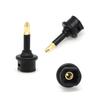 Quality SPDIF Jack Plug Fiber Optic Gold Plated Black 3Pcs Useful To 3.5mm Toslink Optical Adapter