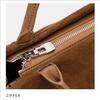 Borsa a Mano AIDRANI Originale in Pelle a Due Strati per Donna – Borsa Tote Classica in Pelle Scamosciata Marrone con Manico Superiore, Borsa alla Moda Elegante e Resistente