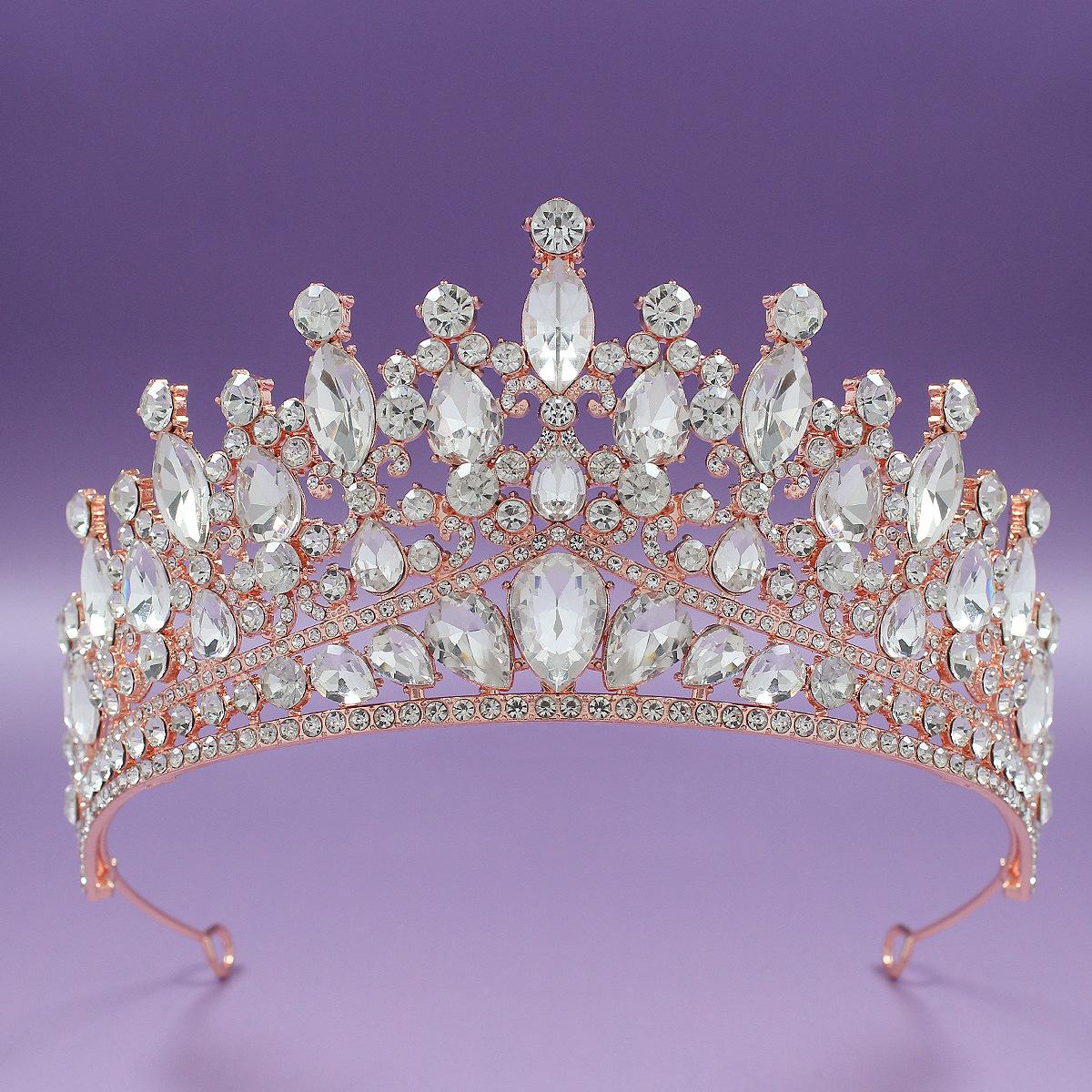 

Свадебная корона Высококачественная сенсация Супер блестящая Лесная фея Парикмахерский обруч Головной убор для свадебного платья Корона Волосы 14.7CM