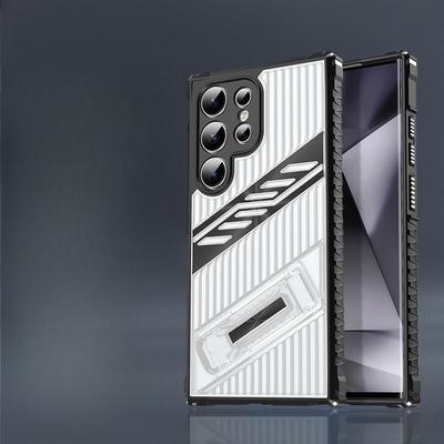 Samsung S25 Ultra Stealth Bracket Mobile Phone Case Suitable for S24PLUS Four Corner Anti Fall S23 Battle Shadow Protection Case