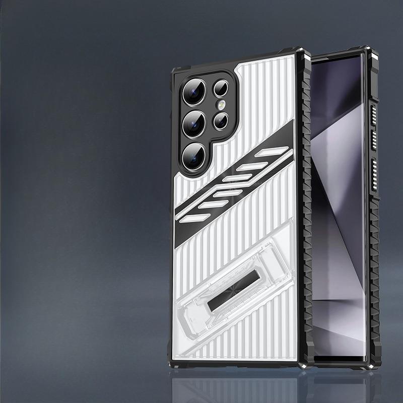 Samsung S25 Ultra Stealth Bracket Mobile Phone Case Suitable for S24PLUS Four Corner Anti Fall S23 Battle Shadow Protection Case