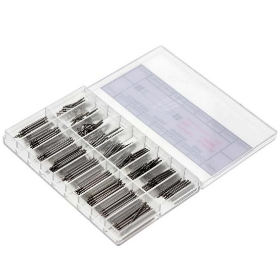 360Pcs 8mm - 25mm Stainless Steel Watch Band Spring Bars Strap Link Pins Tool