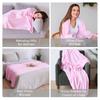 Wearable Blanket for Women Men Soft Plush Blanket with Pocket Sleeves Warm Couch Bed Blanket for Dorm Bedroom Flights