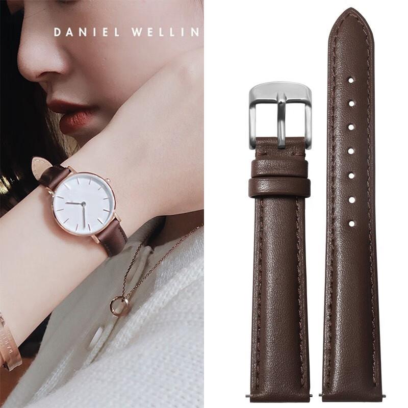 Quick Release Soft Cowhide Watchband for Casio Citizen Fossil Plain Watch Strap DW 12mm 14mm 16mm 18mm 20mm Ladies Bracelet pink