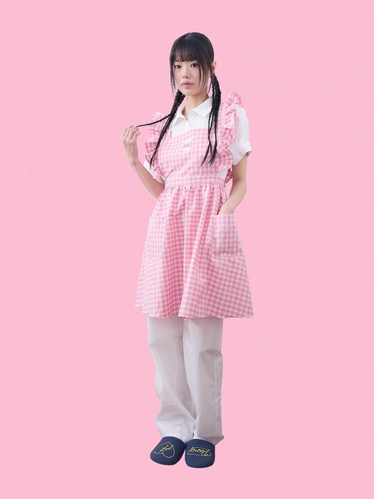 PONY PRESS CLUB Signature Frill Apron (Pink) Apron only