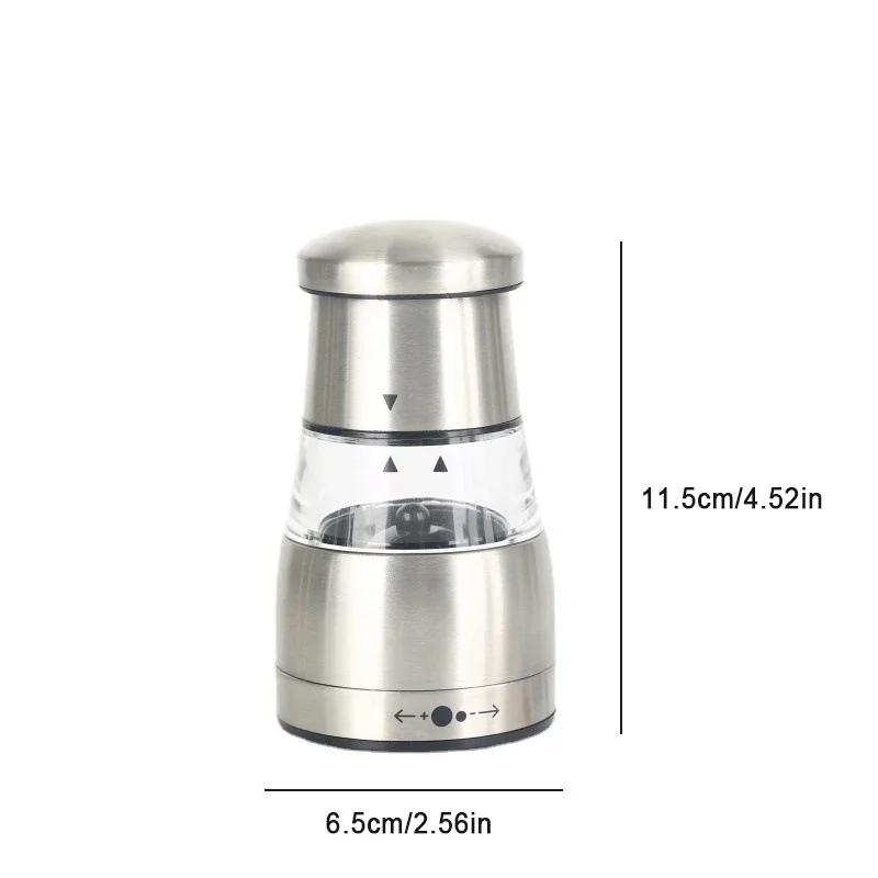 Bærbar minikvern i rustfritt stål Håndsalt- og pepperkvern for urter Pepper Krydder Rosesalt Kjøkkenkvernutstyr