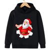 Comfortable Autumn Winter Sweatshirts Christmas Cartoon Fashion Santa Claus Printed Clothes Children's Clothing Boys Girls Hoodies