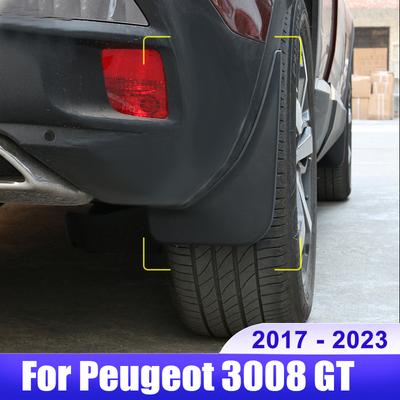 For Peugeot 3008 GT 2017 2018 2022 2023 3008GT MK2 Hybrid Car Mud Flaps Mudguards Splash Guard Fender