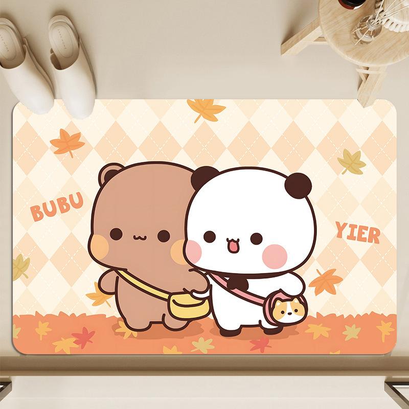 

Cute one or two cloth cloth bathroom diatom mud mat toilet door absorbent quick drying mat toilet non-slip carpet 40 * 60cm diatom mud