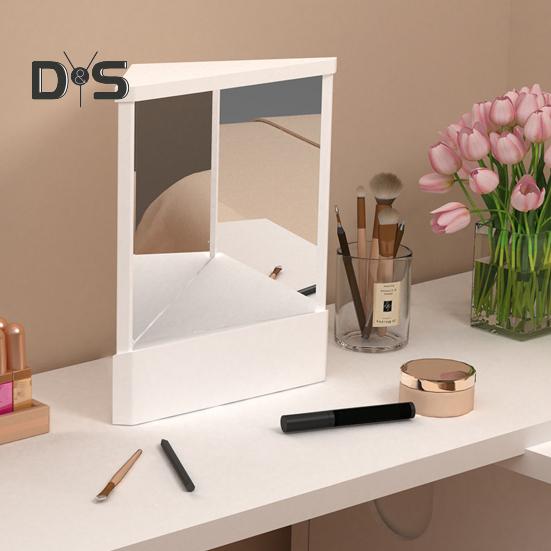 Non-Reversing True Makeup Mirror High Clarity Desktop Vanity Mirror Men Women Precision True Image Inverted Standing Cosmetic Mirror