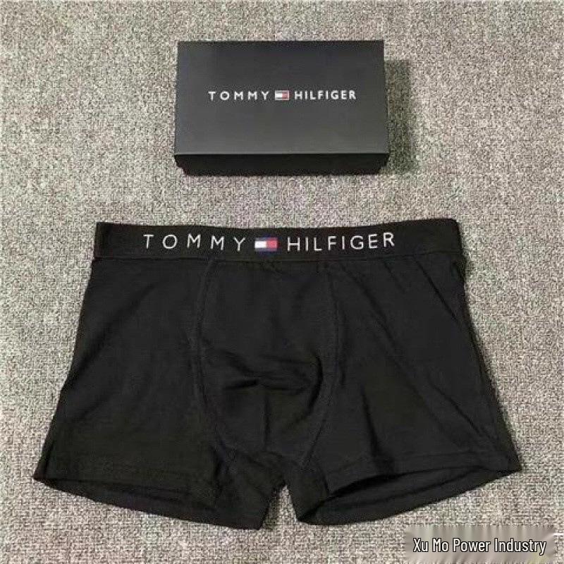 Tommy Men's Cotton Boxer Briefs Mid-Waist Shorts - Free Shipping