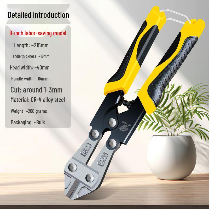 Brand High-Leverage Eagle-Nose Mini Wire Cutters - Labor-Saving Steel Wire & Rebar Cutting Pliers, Iron Chain Scissors.