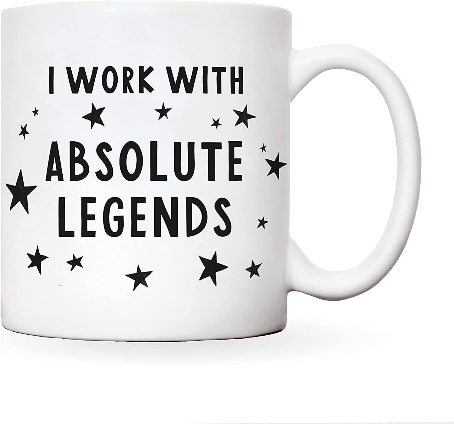 

Legendary Ceramic Coffee Mark Cup New I Work With Absolute Legends 301-400ml