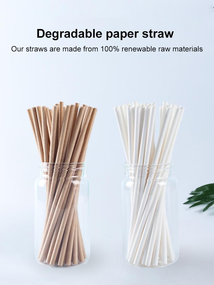100 Pcs Drinking Straws 7.75 in Long Disposable Straws for Smoothies Tumblers Cocktail MilkShake for Coffee House Diner Or Home