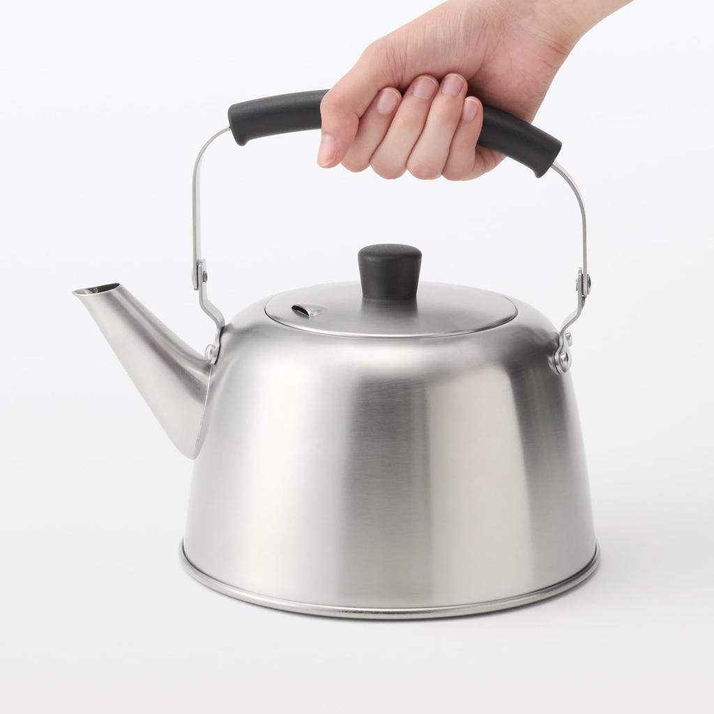 MUJI Stainless Steel Kettle, 2L, Silver, 44902448