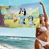 Cartoon B-Blueys Microfiber Blanket Quick Drying Beach Towels Oversized Printing Super Absorbent Pool Towel Blanket