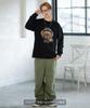IMPROMES Casual SIDEWAYSTANCE Cheese Bear Long Sleeve T-Shirt, Men's, Black