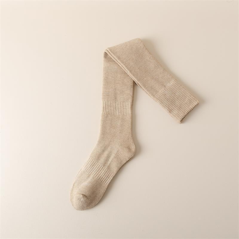 Women's Over-the-Knee Terry Socks - Thickened Warmth, Autumn/Winter, Japanese JK Style, Calf-Length.