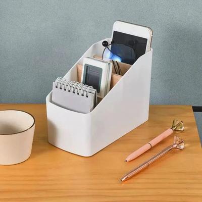 1pc Desktop Trapezoid Storage Box Stationery Sorting Box Multipurpose Remote Control Glasses Shelf Bedroom Living Room Organizer