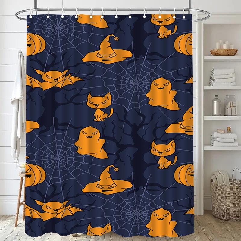 Country Rose Washable Dirt-Resistant Shower Curtain Shower Head Waterproof Polyester Bath Curtain For Home Decor Accessories