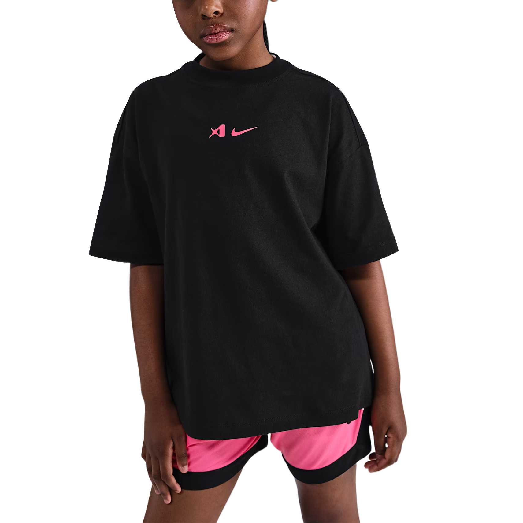 

Nike T-Shirt Aza Wilson Comfortable Fashion Simple Versatile Short Sleeve Kids Tops Black HQ2343-010 L