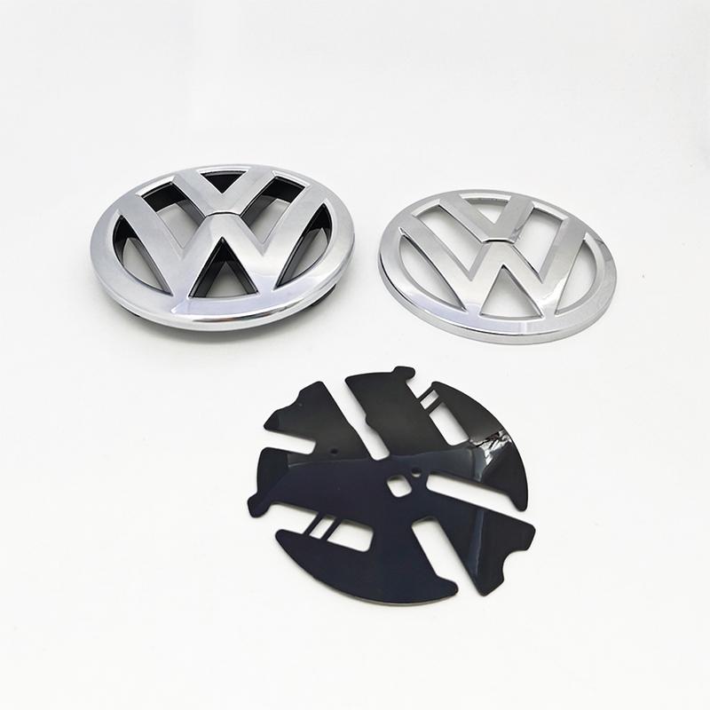 O4VW 120mm 110mm Car Logo Emblem Hood Front And Rear Tail Mark Rear Badge 6R0853600A Accessory For Volkswagen Polo 2011 2012 2013