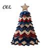 DIY Fabric Tree Supplies Halloween Quilted Kit, Witch Cat Spider Fall Seasonal Decorations 3D Padded Sewing Craft Project for Quilting Beginners,
