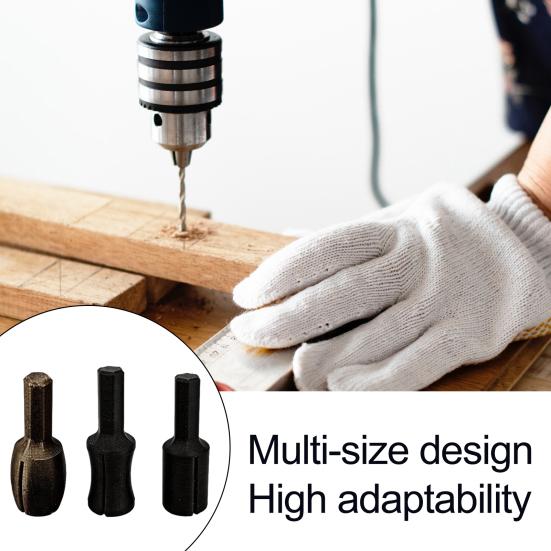 3Pcs Electric Drill Bits Lightweight 3D Printed Black Matte Finish Multi-Size Electric Drill Accessories DIY Tools