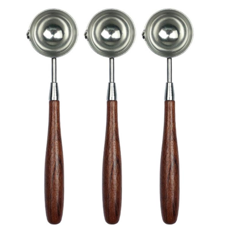 3-teiliges Set aus Metall-Siegellöffeln, Wachssiegellöffeln, Wachssiegelstempeln und Schmelzlöffeln für Scrapbooking-Alben und Hochzeitseinladungen