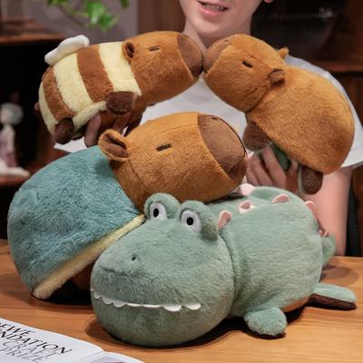 Capybara Flip Transformed Into Doll Plush Toy Cute Transformed Into Kapibala Capybara Crocodile Turtle Bee Doll