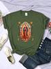 T-shirts pour femme Rue Notre-Dame de Guadalupe Imprimé T-shirts Confortable Col Rond Manches Courtes Douces Été Décontracté Vêtements Féminins