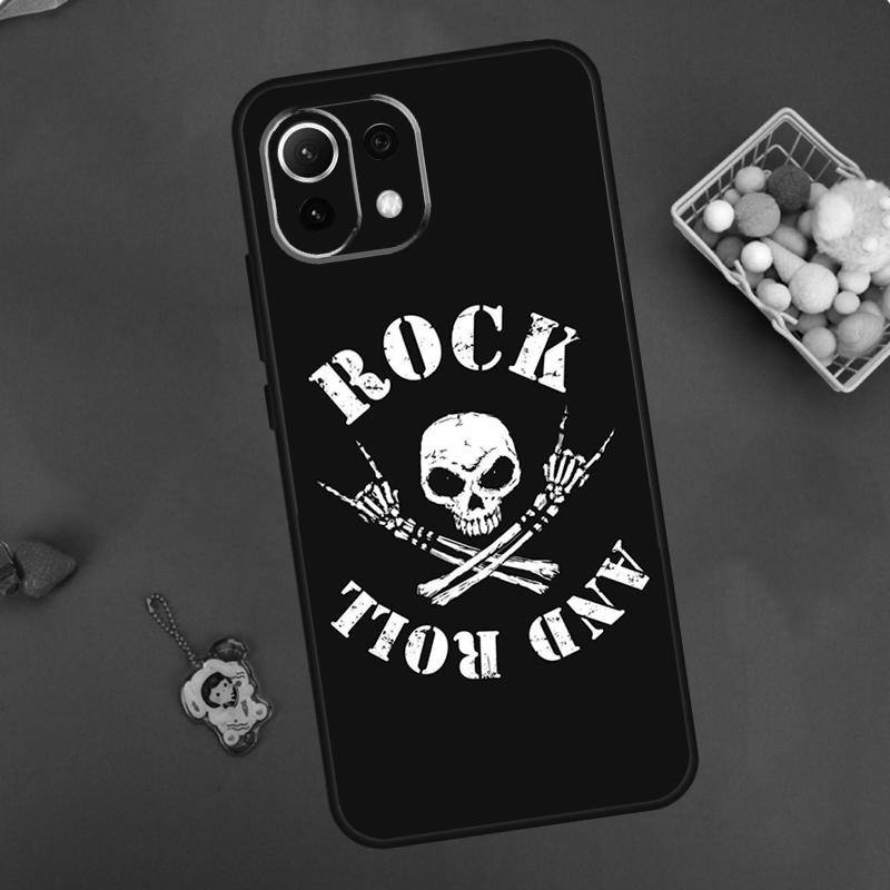 Rock Roll Skull Case For Xiaomi 15 Ultra 13 14 11T 12T 13T 14T Pro POCO X7 Pro F5 F6 M6 X3 X5 X6 Pro Coque
