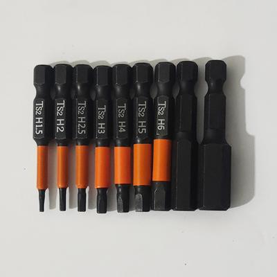 Puntas de destornillador Juego de 9 piezas Punta de destornillador hexagonal de acero de aleación