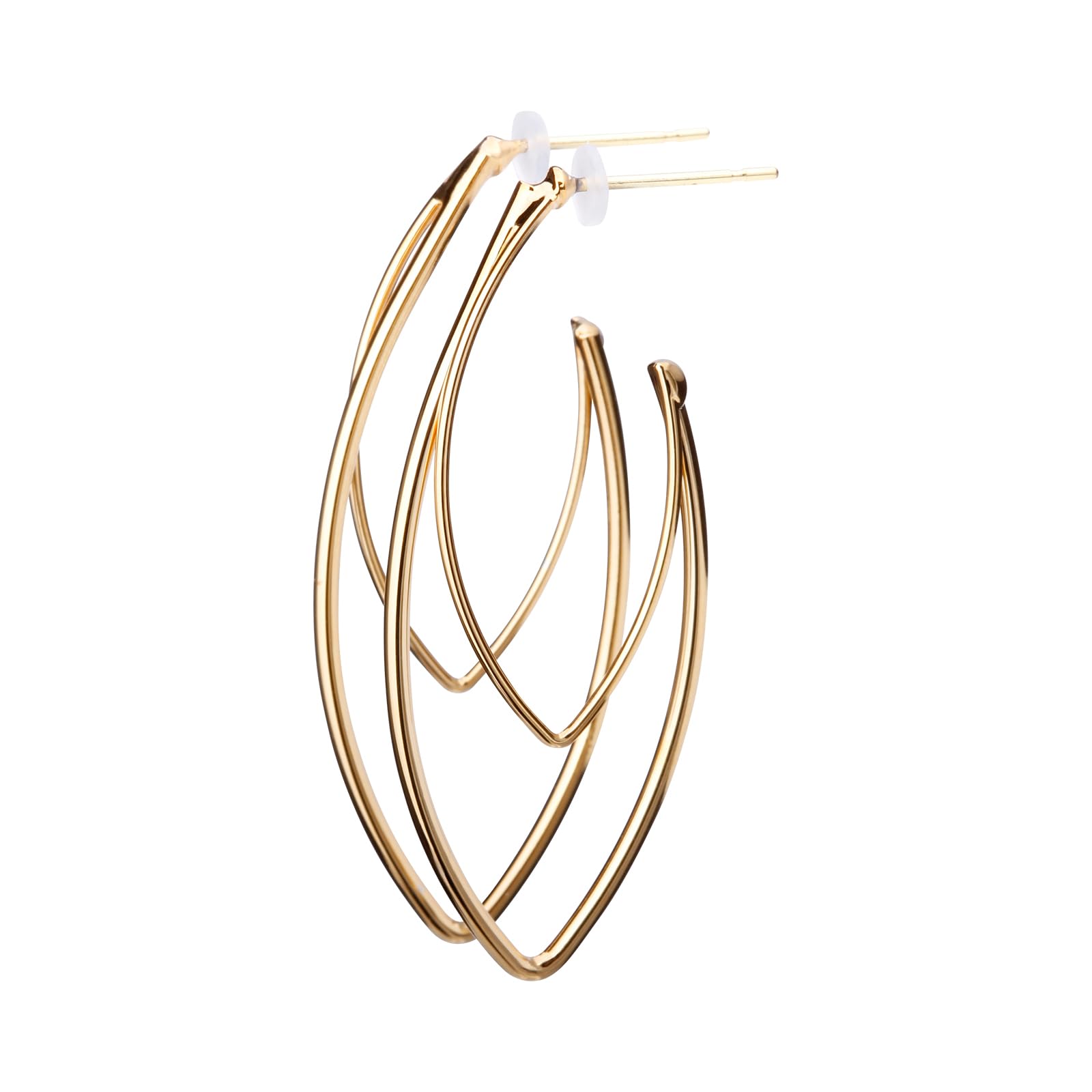 

LOKUMI Зроблено з K18 18K Нікелеві сережки, Японія, 18K, Пусети, K18, Гіпоалергенні, Листок, Довгі, Жіночі, Прості, Великі, Великі, Пусети, Пусети, Популярні, Безкоштовні,