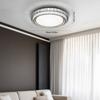 9.68in Modern Round LED Crystal Ceiling Light Fixture, 36W 3-Color Dimmable Flush Mount Chandelier for Bedroom, Kitchen Lighting