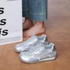 Small Man Inner Height Increase Mesh German Training Shoes Women's 2025 Summer Douyin Explosion Silver Forrest Gump Shoes Platform Sports Shoes