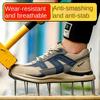 Arbeitsschutzschuhe, bruchsicher und durchstichfest, Stahlkappe, atmungsaktive Sicherheitsschuhe für den Sommer, Arbeitsschutzschuhe, Herrenschuhe