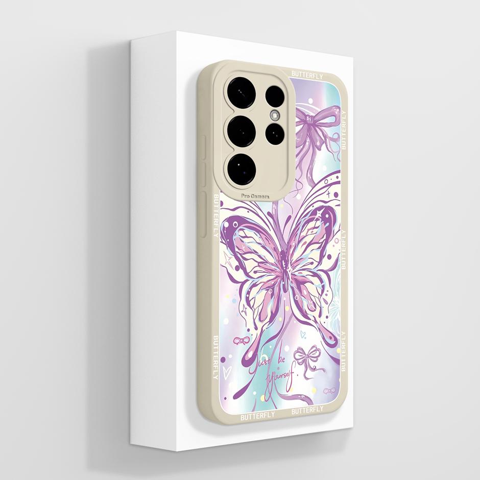 Case For Samsung Galaxy S26 Plus Ultra Pretty Flowers Liquid Silicone Protective Cover For SamsungS26Plus GalaxyS26 Ultra Fundas