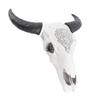 Resin Bull Head Wall Hanging Decoration Long Horn Animal Sculpture Background Wall Home Ornament